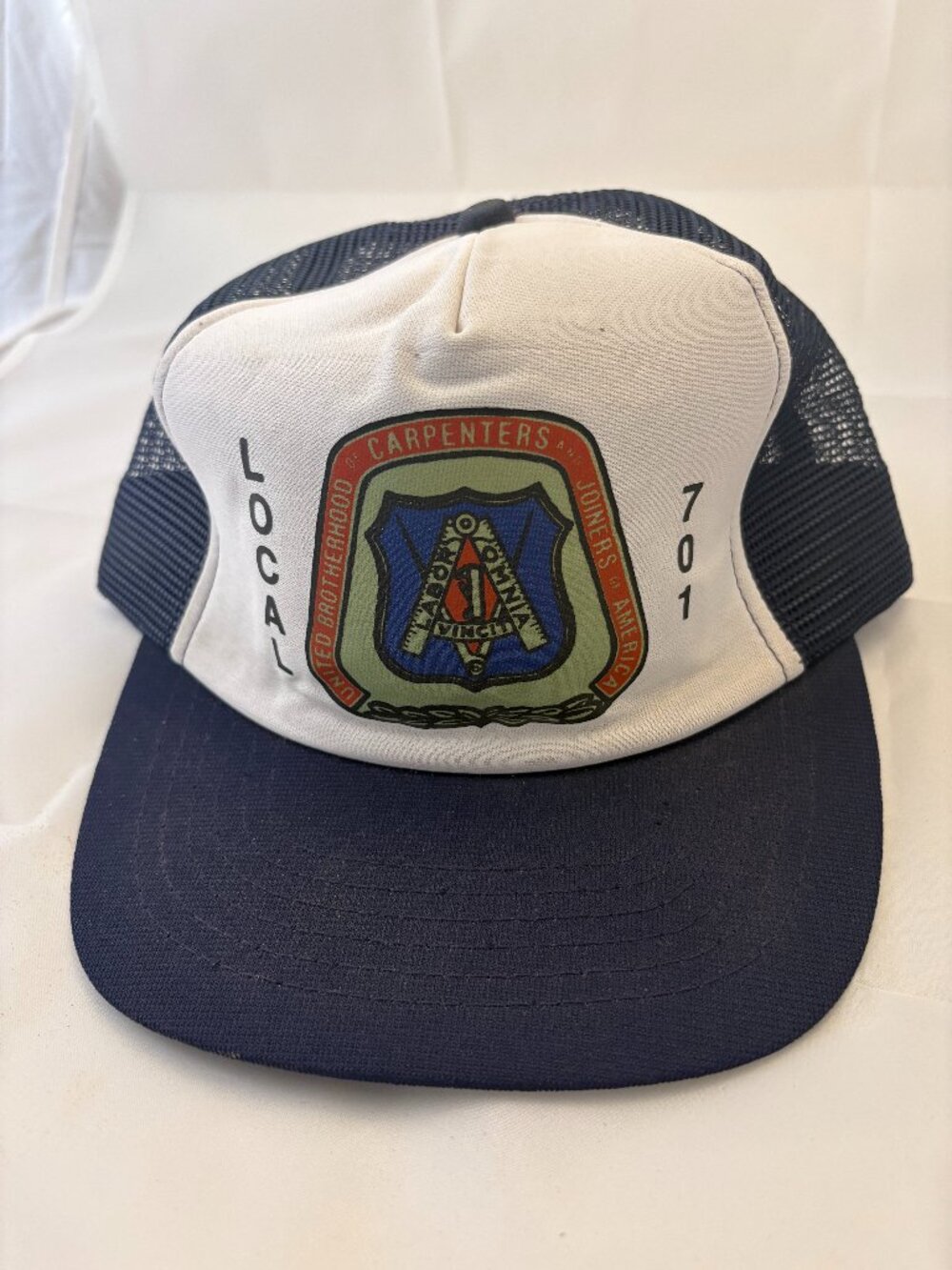 Vintage Carpenters Union Local 701 Trucker Hat UBC Brotherhood Snapback